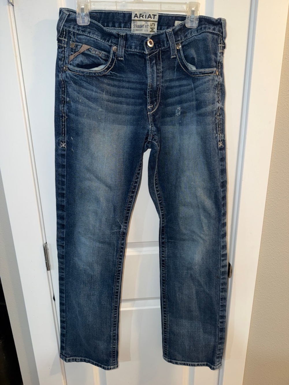 Ariat Men’s Straight Dark Wash Blue Jeans